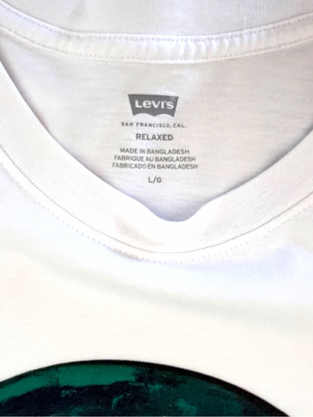 Levi's Relaxed Fit Worldwide Globe Graphic Tee White Short Sleeve Men's Large - Picture 2 of 9